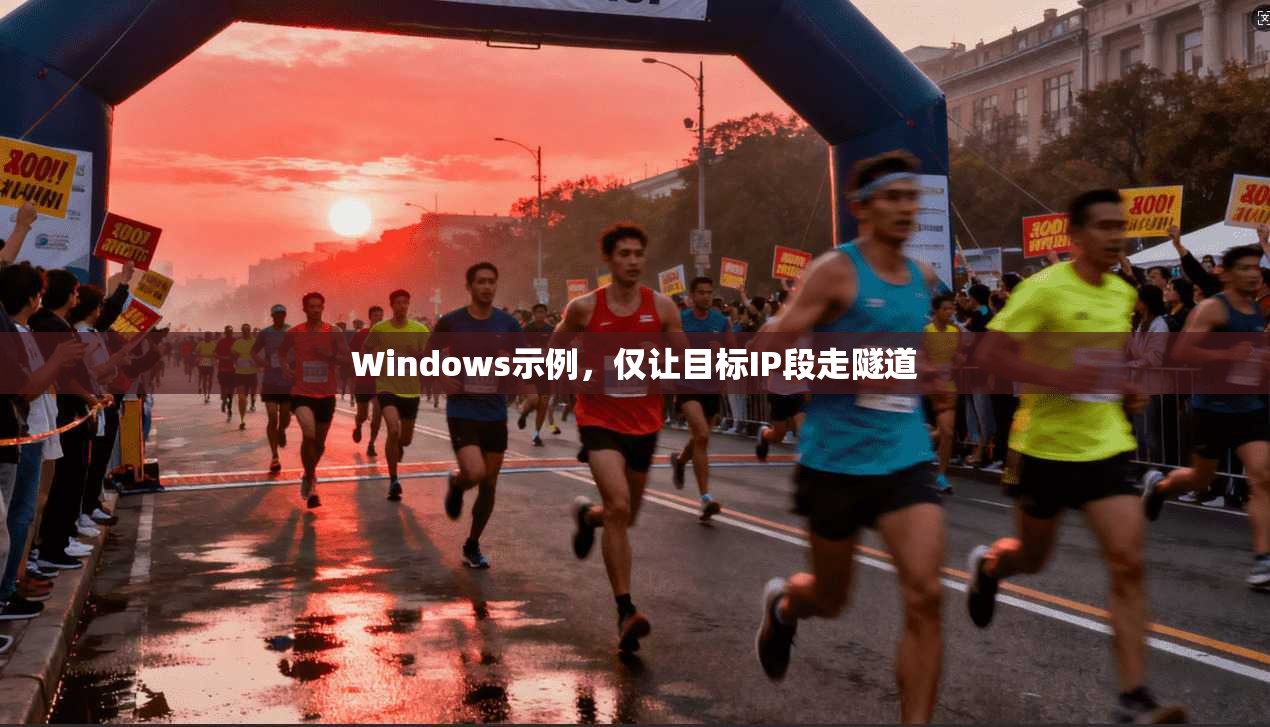 Windows示例，仅让目标IP段走隧道